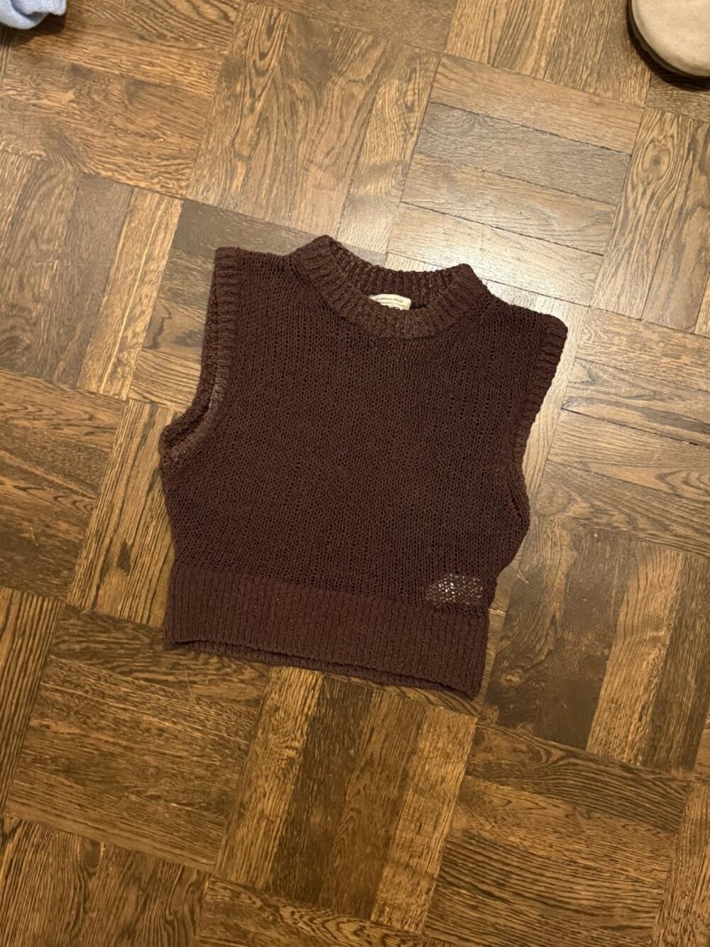 & Other Stories Brown Knit Summer Vest
